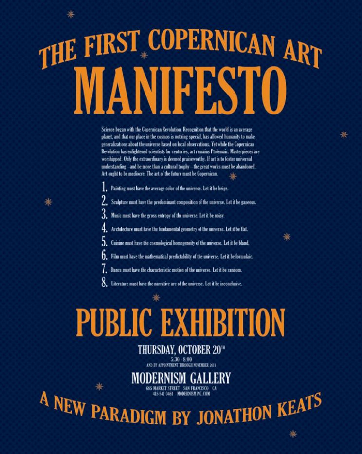 Exhibitions Jonathon KEATS The First Copernican Art Manifesto